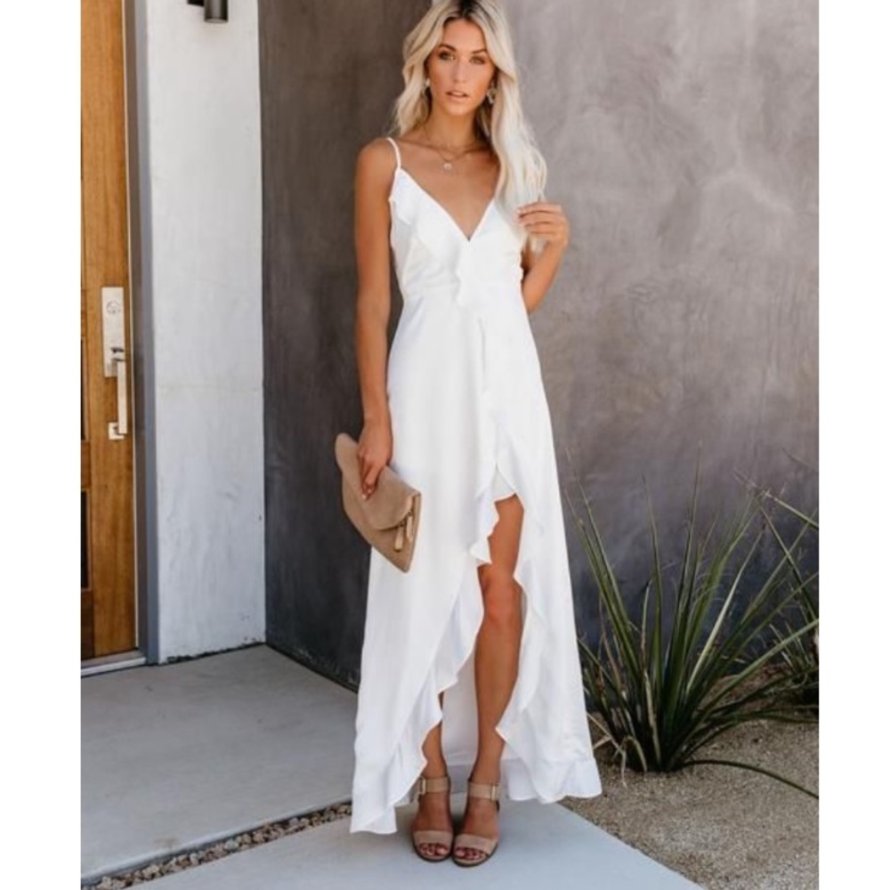 Never Worn White High Low Dress